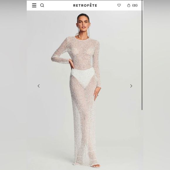 Retrofete Heidi Sequin Gown - XS - Picture 6 of 6